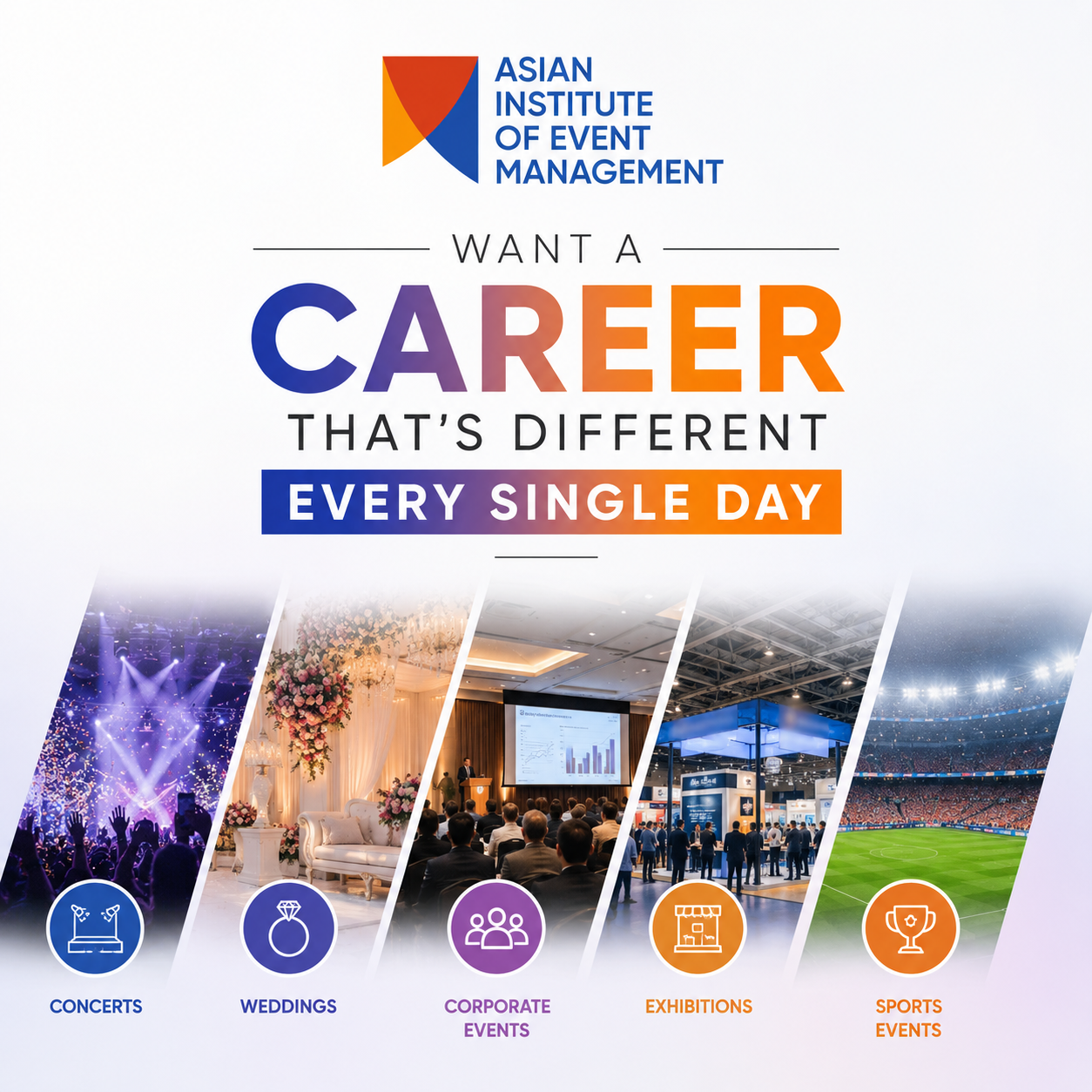 Student managing a live event as part of Event Management training at Asian Institute Of Event Management.